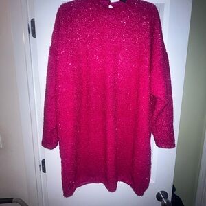 H&M Pink Dolman Sleeve Sweater Dress